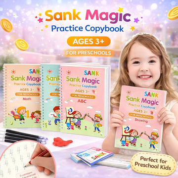 Kids Reusable Magic Writing Book Set (4 Pack)